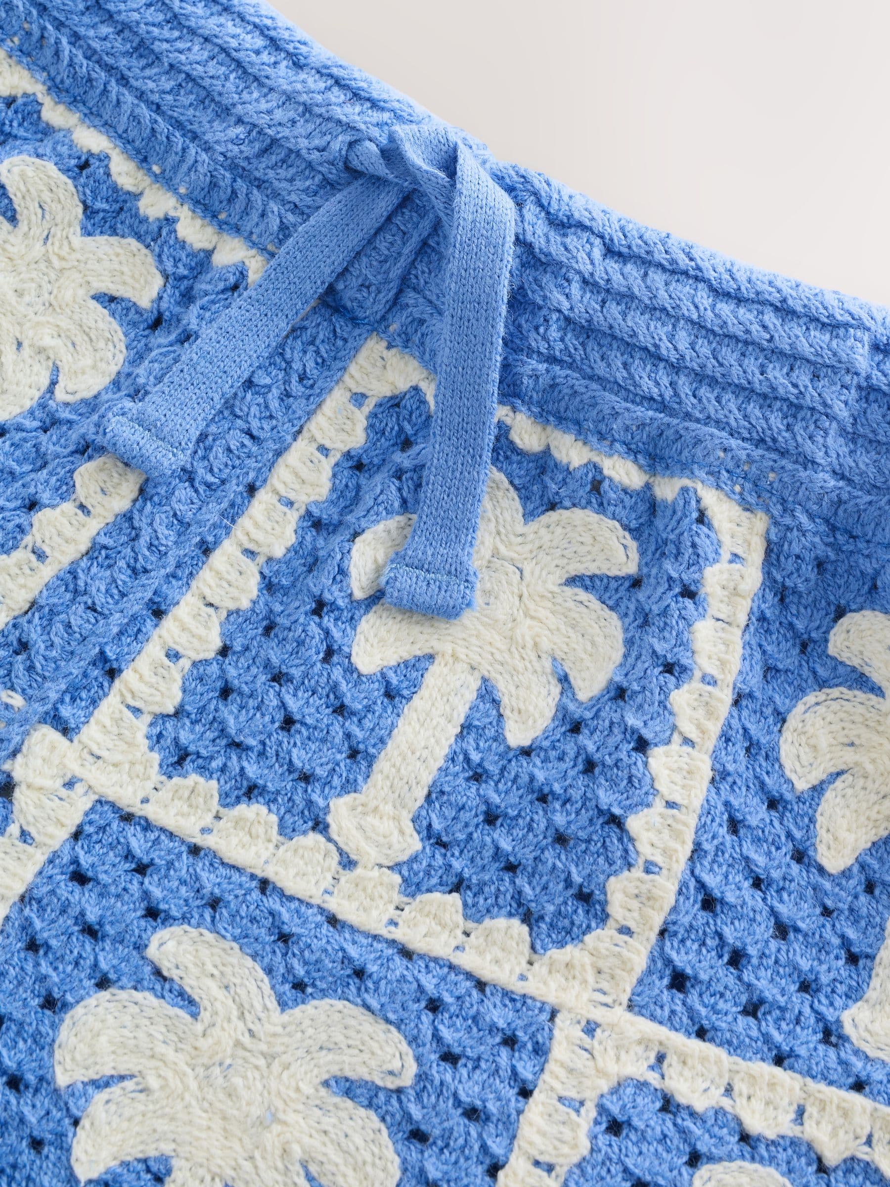 Buy Bright Blue Crochet Palm Tree Set (12mths-7yrs) from Next Canada