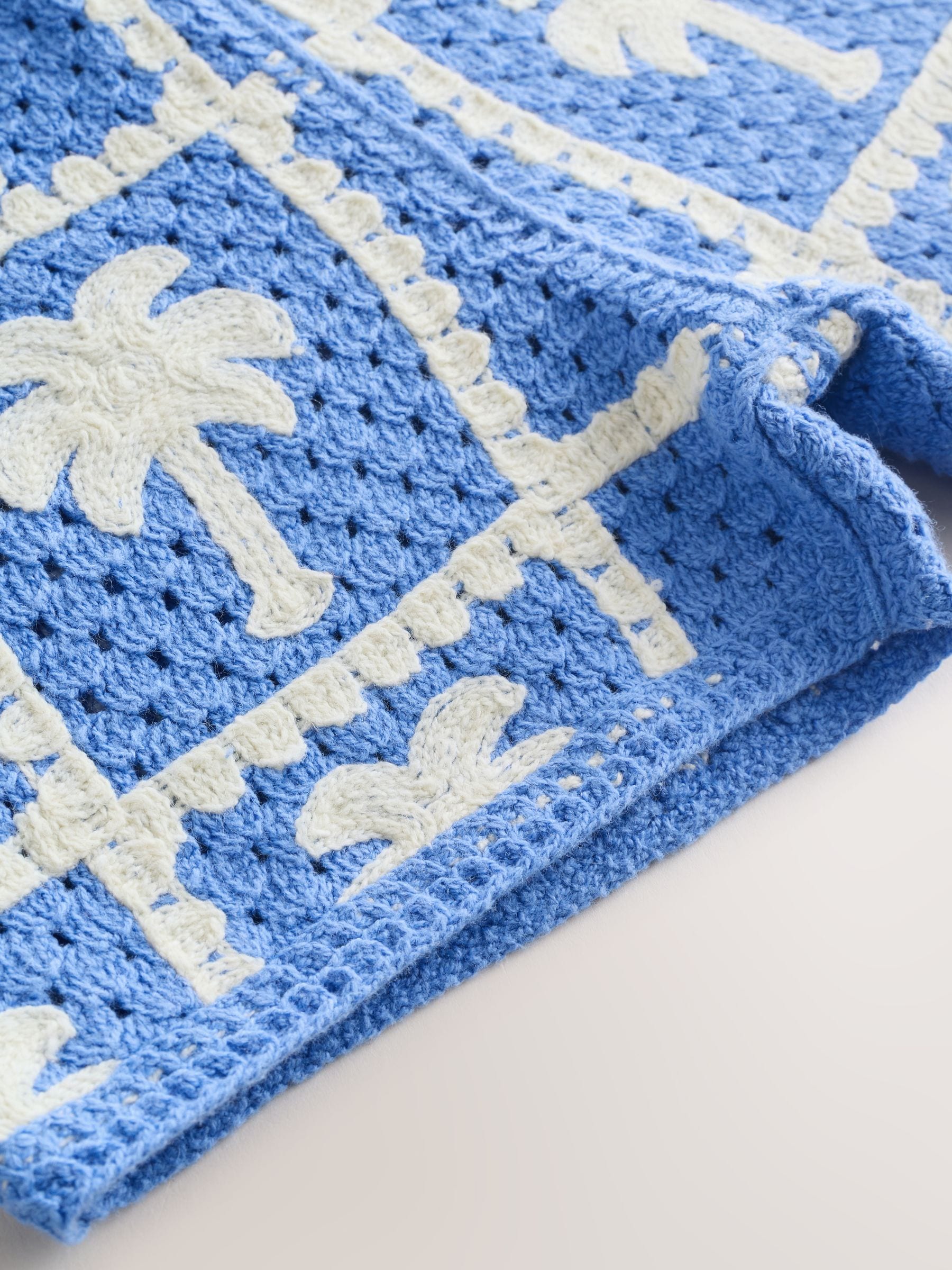 Buy Bright Blue Crochet Palm Tree Set (12mths-7yrs) from Next Canada