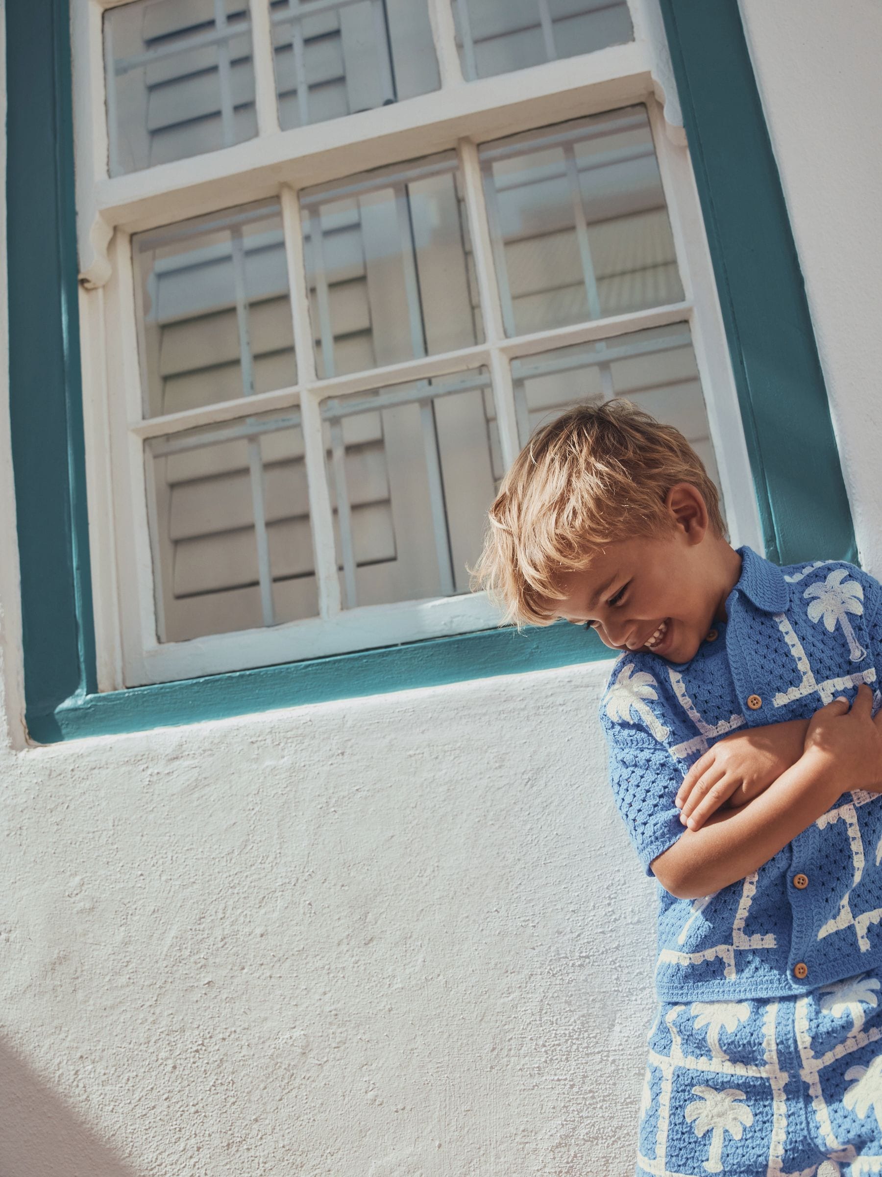 Buy Bright Blue Crochet Palm Tree Set (12mths-7yrs) from Next Canada