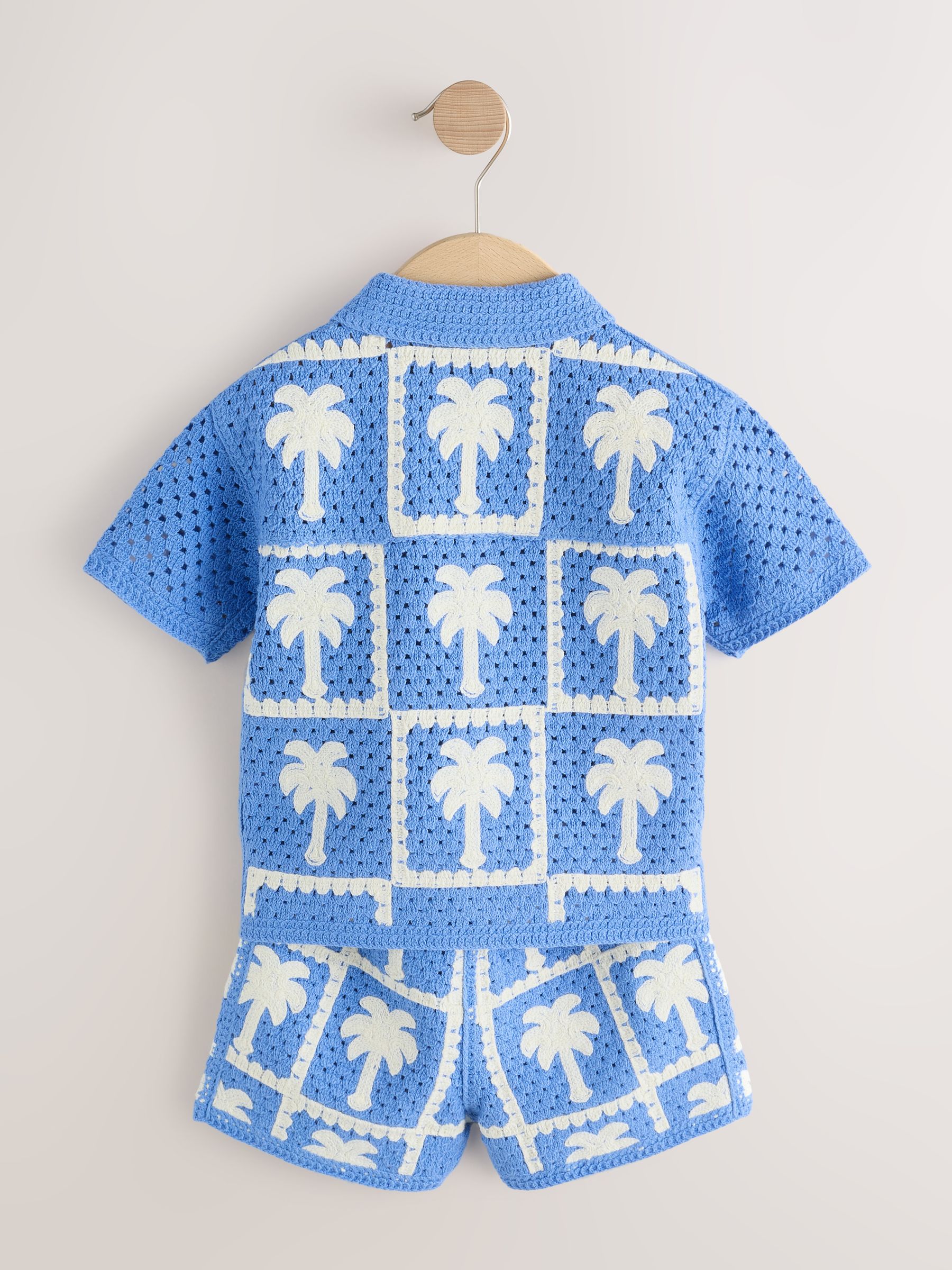 Buy Bright Blue Crochet Palm Tree Set (12mths-7yrs) from Next Canada