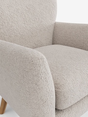 Chunky Chenille Oyster Wilson Highback Armchair - Image 4 of 4