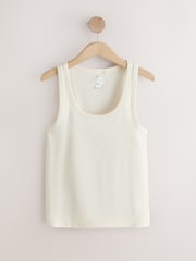 Siva i ecru - Rebrasti prsluk kratke pidžame 2 paket - Slika 9 od 13