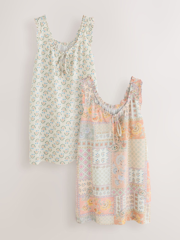 Peach Pink Jersey Slip 2 Pack - Image 1 of 7 Peach Pink Jersey Slip 2 Pack - Image 1 of 7