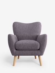 Cotswold Chenille Light Lilac Purple Wilson Highback Armchair - Image 2 of 4