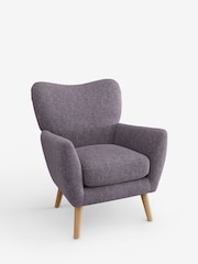 Cotswold Chenille Light Lilac Purple Wilson Highback Armchair - Image 3 of 4