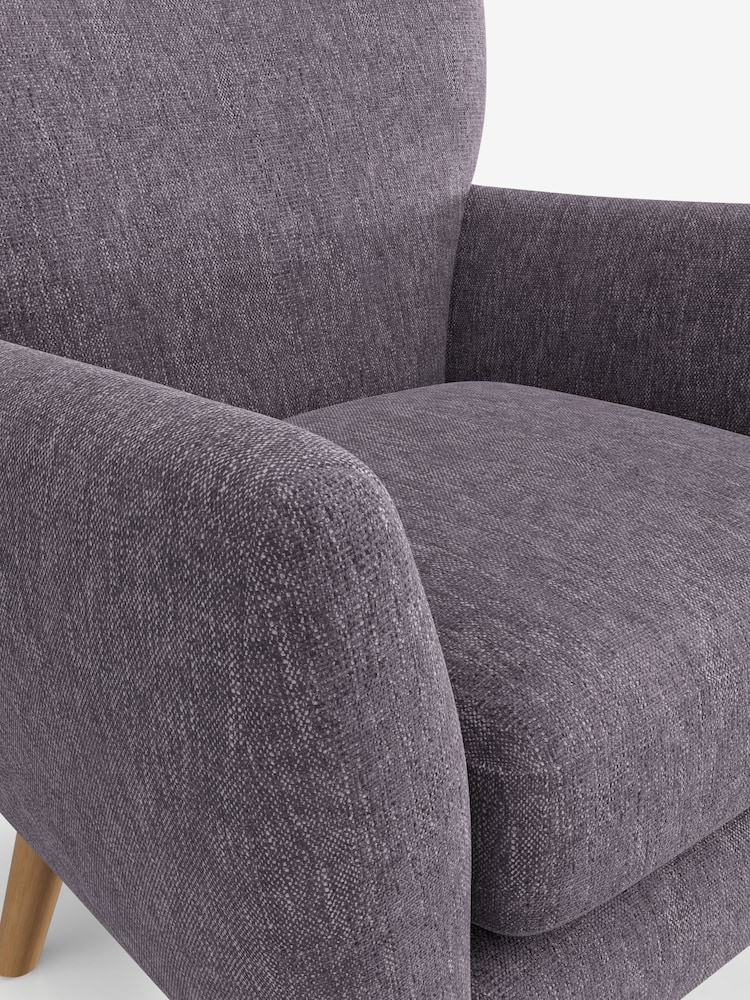 Cotswold Chenille Light Lilac Purple Wilson Highback Armchair - Image 4 of 4