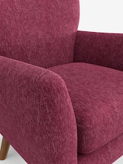 Cotswold Chenille Dark Raspberry Pink Wilson Highback Armchair - Image 4 of 4