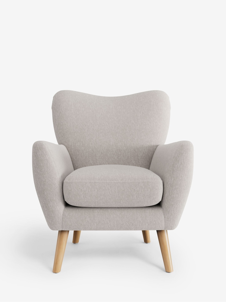 Cotswold Chenille Oyster Wilson Highback Armchair - Image 2 of 4