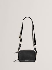 Ted Baker Black Linzie Webbing Leather Small Cross-Body Camera Bag - Image 1 of 5