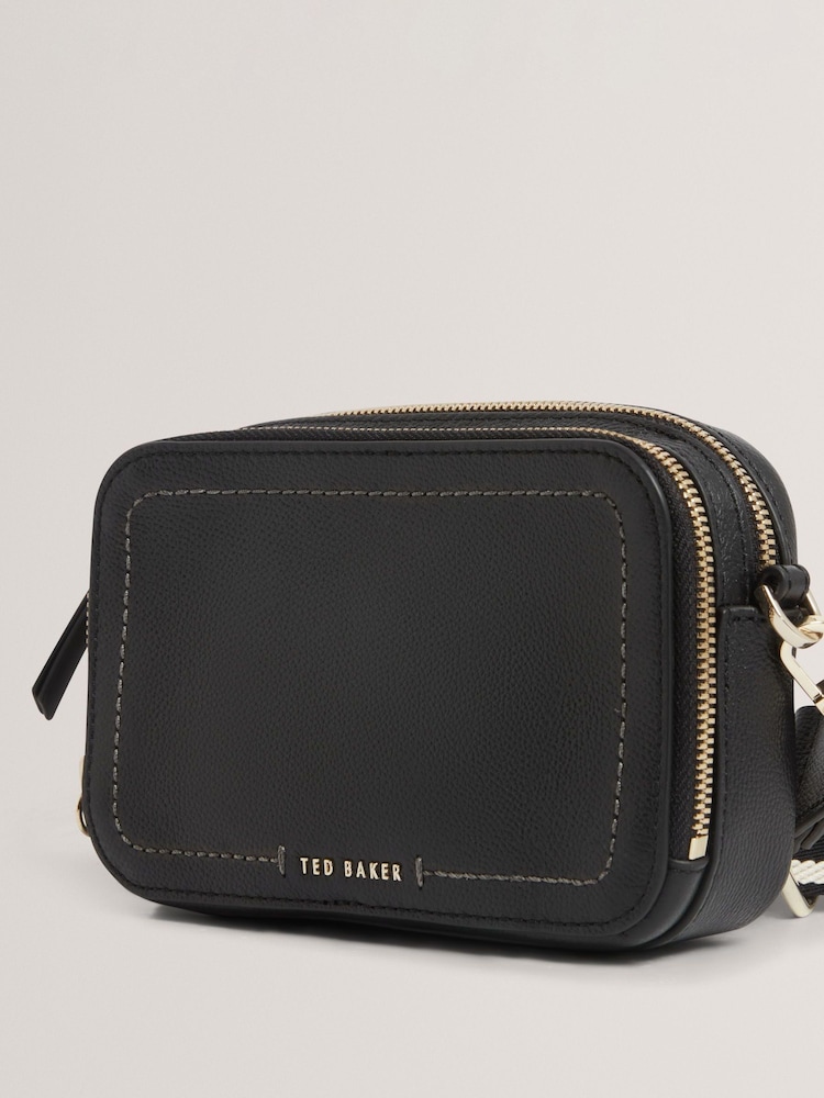 Ted Baker Black Linzie Webbing Leather Small Cross-Body Camera Bag - Image 2 of 5 Ted Baker Black Linzie Webbing Leather Small Cross-Body Camera Bag - Image 2 of 5