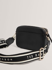 Ted Baker Black Linzie Webbing Leather Small Cross-Body Camera Bag - Image 3 of 5