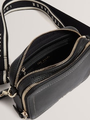 Ted Baker Black Linzie Webbing Leather Small Cross-Body Camera Bag - Image 4 of 5