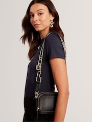 Ted Baker Black Linzie Webbing Leather Small Cross-Body Camera Bag - Image 5 of 5