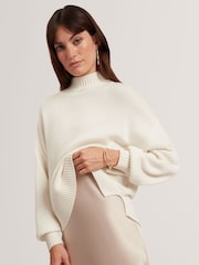 Ted Baker Natural Harisa - 2 In 1 Knitted Jumper With Slip Dress - Image 2 of 5