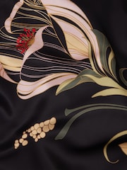 Ted Baker Black Salira - Printed Bias Cut Midi Skirt - Image 6 of 6