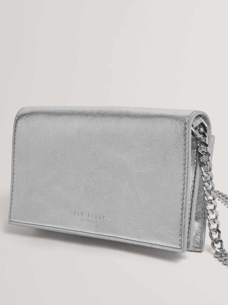 Ted Baker Silver Mahiraa - Crossbody Flapover Bag - Image 2 of 5