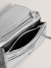 Ted Baker Silver Mahiraa - Crossbody Flapover Bag - Image 4 of 5