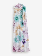 Ted Baker White Harrpur - Print Neck Tie Midi Dress - Image 1 of 1