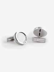 Ted Baker Silver Coopers - Round Epoxy Cufflinks - Image 1 of 1