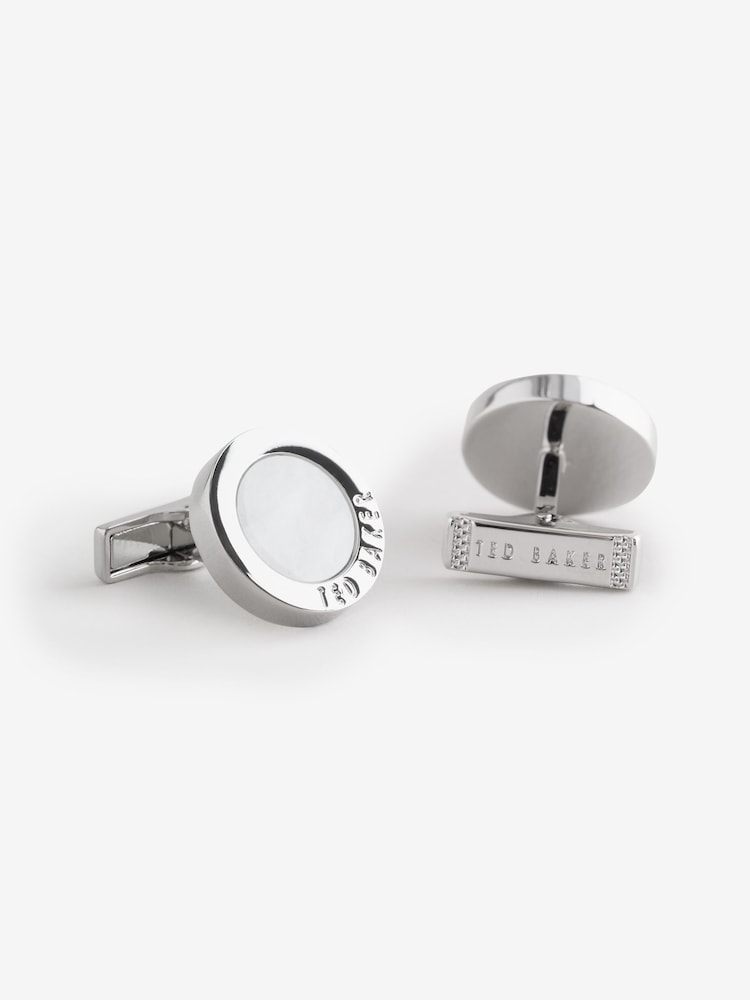 Ted Baker Silver Coopers - Round Epoxy Cufflinks - Image 1 of 1
