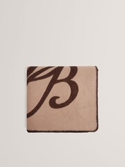 Ted Baker Cream Avasii Script Wool Blend Scarf - Image 2 of 4