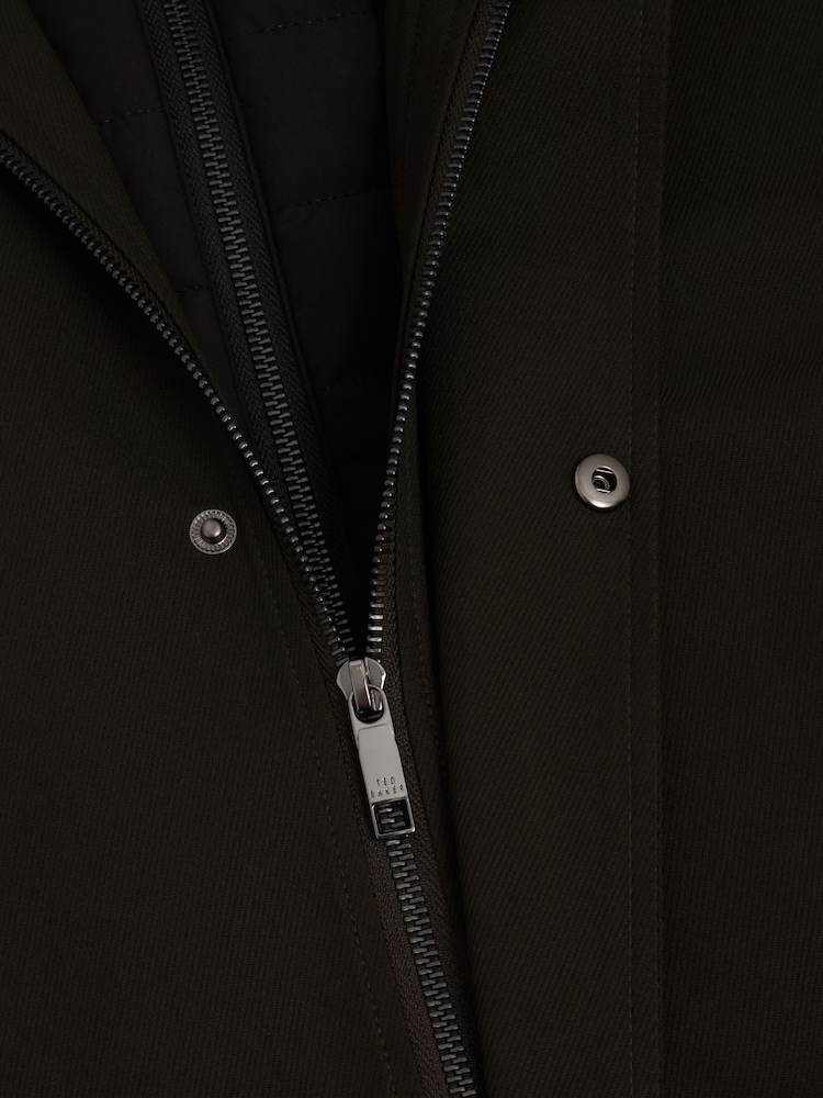 Ted Baker Blue Ruabon - Nylon Funnel Neck Jacket With Mock Liner - Image 5 of 5 Ted Baker Blue Ruabon - Nylon Funnel Neck Jacket With Mock Liner - Image 5 of 5