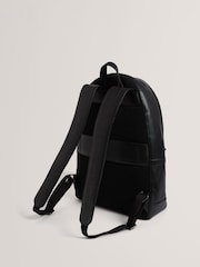 Ted Baker Black Samsons Tie Bar Detail Pu Backpack - Image 2 of 5