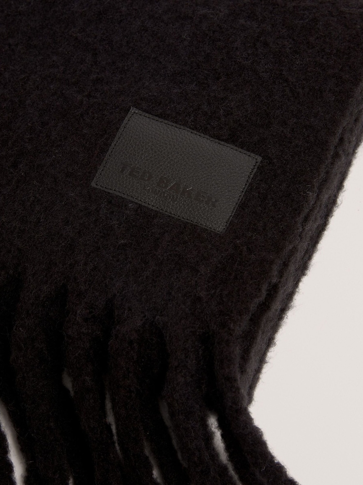 Ted Baker Grey Sershaa - Wool Blend Skinny Scarf - Image 4 of 4 Ted Baker Grey Sershaa - Wool Blend Skinny Scarf - Image 4 of 4