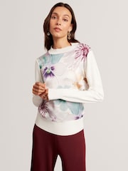 Ted Baker Jakkia Printed Woven Front Jumper - Slika 1 iz 5