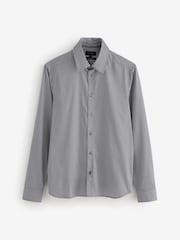 Ted Baker Blue Jozef - Long Sleeve Slim Mini Geo Print Shirt - Image 1 of 1