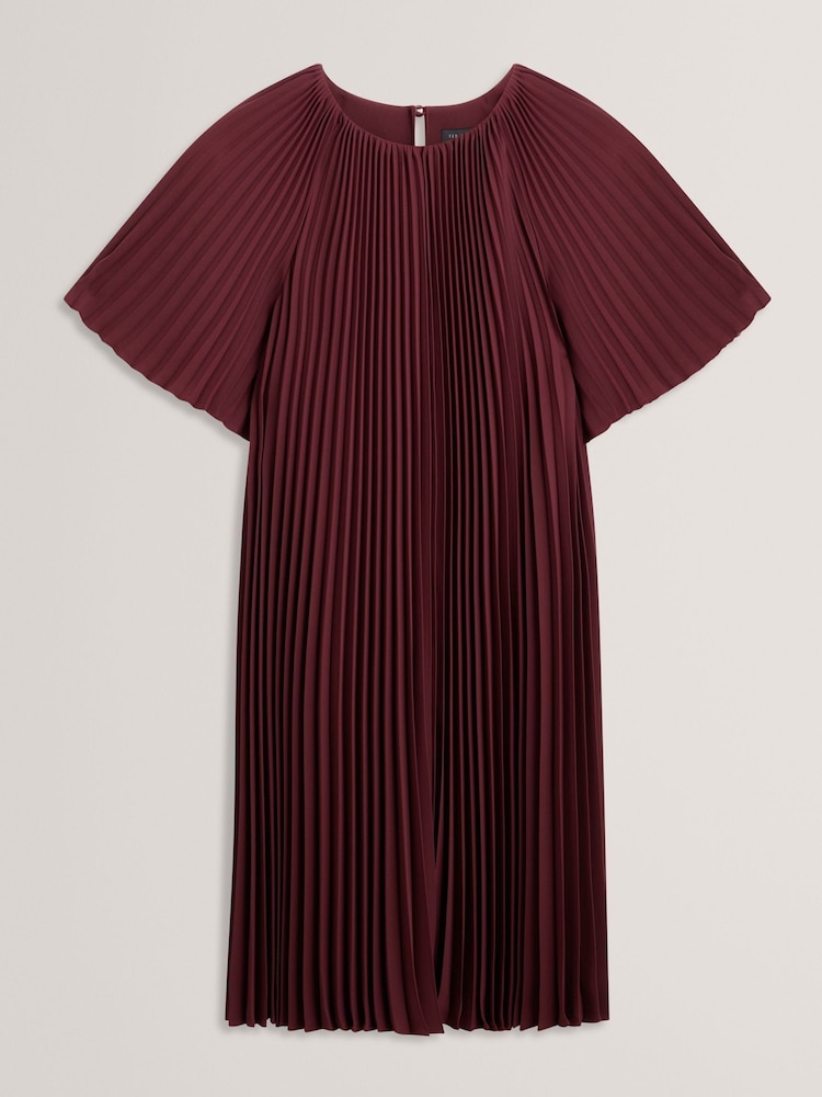 Buy Ted Baker Red Convala Short Sleeve Pleated Mini Dress from Next  Netherlands