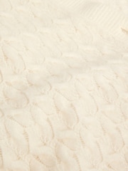 Ted Baker White Kylana Cable Knit V-Neck Cardigan - Image 5 of 5