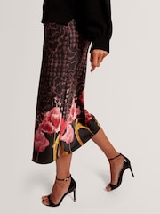 Ted Baker Black Kaatyy - 2-In-1 Jumper With Printed Slip Dress - Image 3 of 5