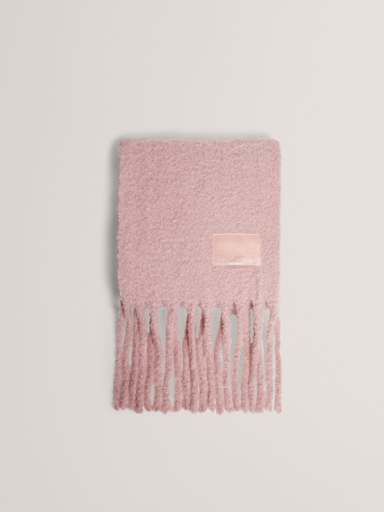 Ted Baker Pink Sershaa - Wool Blend Skinny Scarf - Image 1 of 4 Ted Baker Pink Sershaa - Wool Blend Skinny Scarf - Image 1 of 4