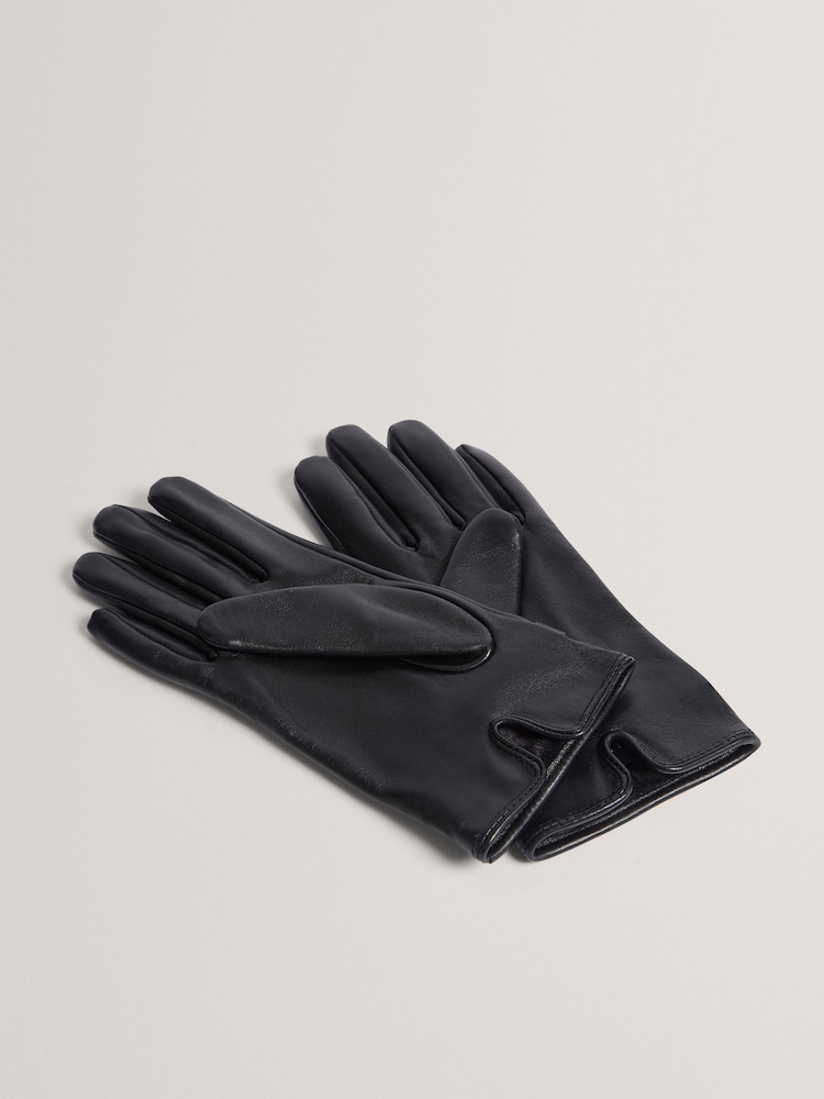 Ted Baker Black Jillla - Buckle Detail Leather Gloves - Image 2 of 4