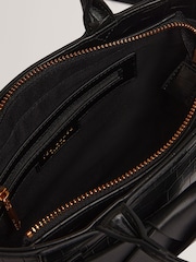 Ted Baker Black Jjosie - Croc Effect Mini Knot Bow Bag - Image 4 of 5