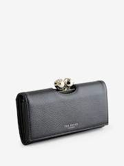 Ted Baker Black Roosali - Rose Detail Leather Large Bobble Purse - Image 5 of 5