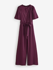 Ted Baker Red Taupa - Drape Neck  Wide Leg Jumpsuit - Image 1 of 1