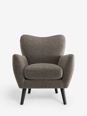 Plush Chenille Mink Brown Wilson Highback Armchair - Image 2 of 4