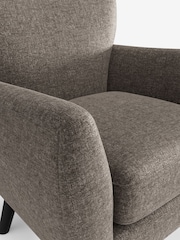 Plush Chenille Mink Brown Wilson Highback Armchair - Image 4 of 4