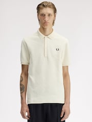 Fred Perry Cream Jacquard Polo Shirt - Image 1 of 4