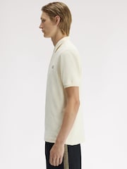 Fred Perry Cream Jacquard Polo Shirt - Image 2 of 4
