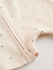 Beige Two Way Zip Baby Rompers 3 Pack (0mths-3yrs) - Image 12 of 15