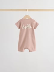 Beige Two Way Zip Baby Rompers 3 Pack (0mths-3yrs) - Image 8 of 15