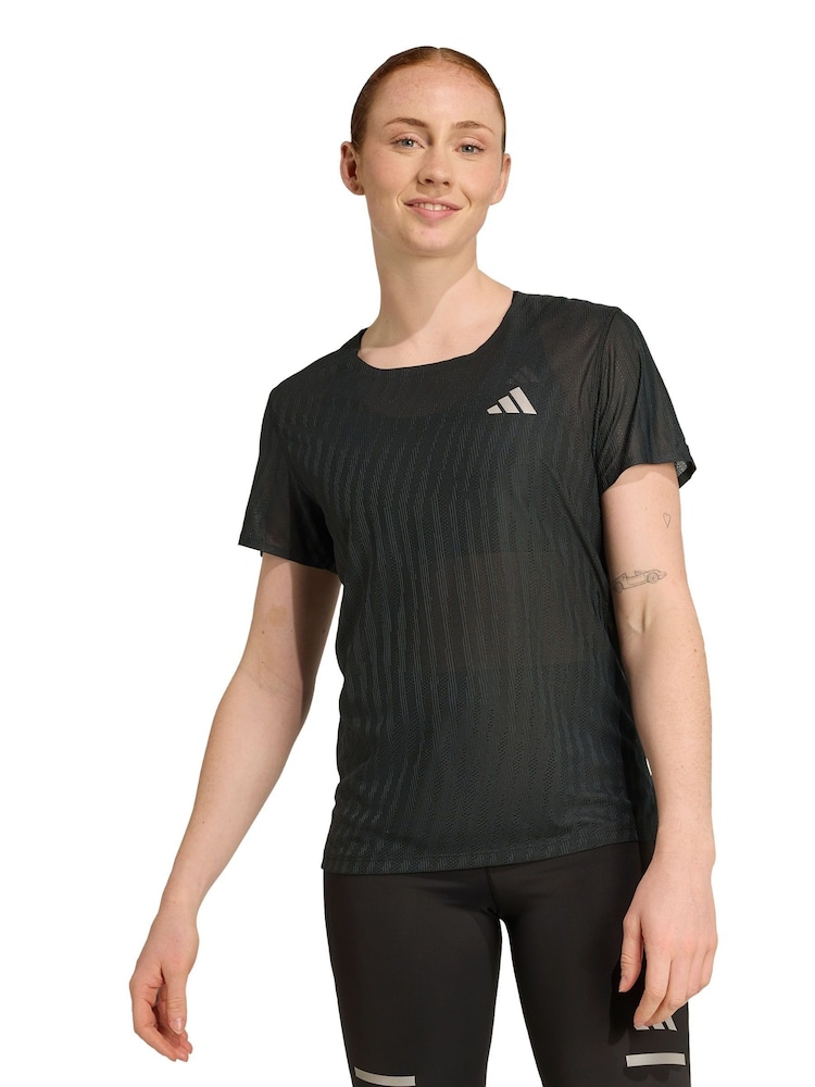 adidas Black Adi365 Running CLIMACOOL+ T-Shirt - Image 1 of 5