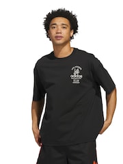 adidas Originals Black Sports Design GFX T-Shirt - Image 2 of 4