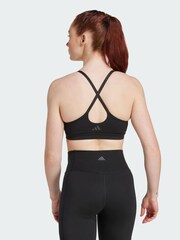 adidas Black All Me Light Support Bra - Image 3 of 5