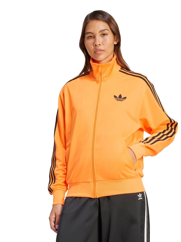 adidas Originals Orange Adicolor Classic Firebird Loose Track Jacket - Image 1 of 5 adidas Originals Orange Adicolor Classic Firebird Loose Track Jacket - Image 1 of 5