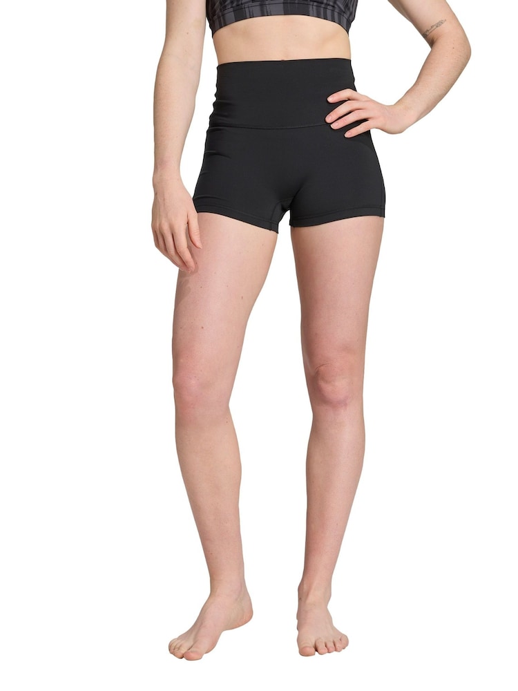 adidas Black All-Me Sculpt Booty Short Leggings - Image 1 of 5 adidas Black All-Me Sculpt Booty Short Leggings - Image 1 of 5
