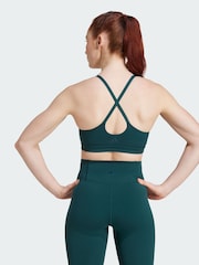 adidas Green adidas All Me Light Support Bra - Image 2 of 4